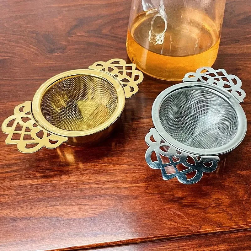 Fine Mesh Stainless Steel Tea Strainer – Double Ear Infuser Tea Strainer Axl