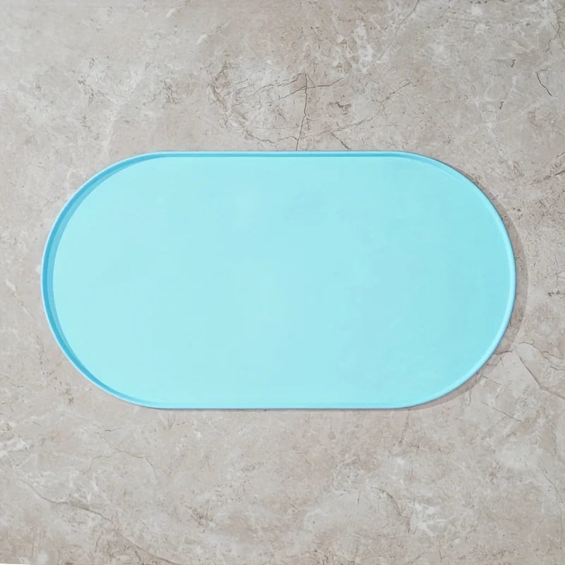 Non-Slip Waterproof Pet Feeding Mat for Cats & Dogs Pet Feeding Mat Axl Blue -1pc