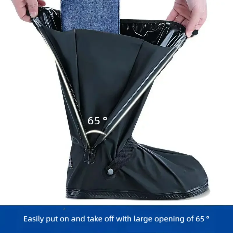 Waterproof Rain Shoe Covers – Reflective High-Top Bike & Moto Waterproof Shoe Covers Axl