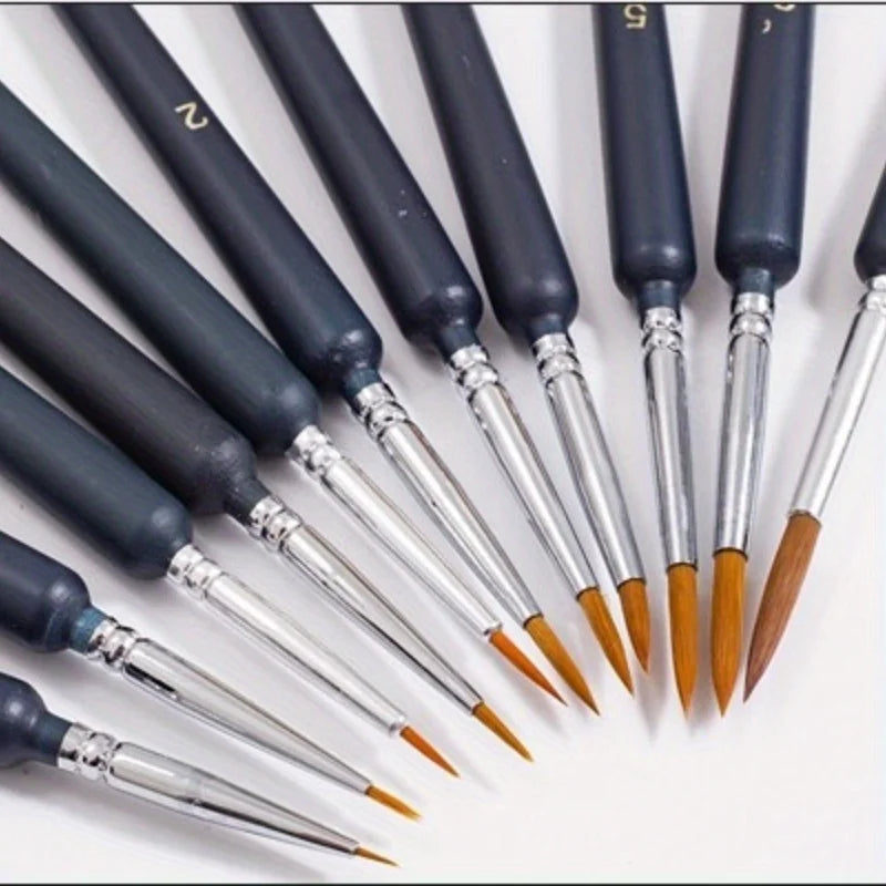 11-Piece Professional Paint Brush Set – Nylon Hair Art Brushes Paint Brush Set Axl 11pcs