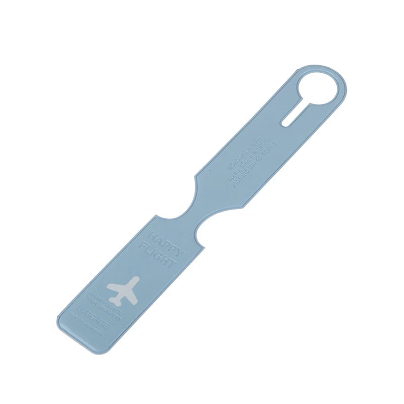 Cute PVC Luggage Tag – ID Name & Address Label Strap Luggage Tag Axl Blue