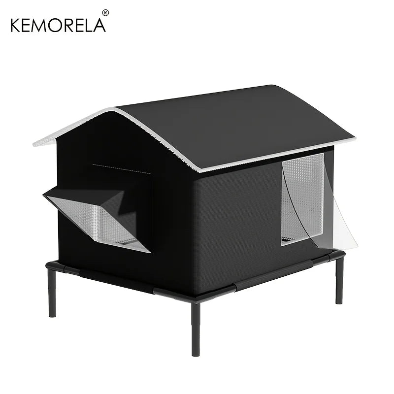 KEMORELA Elevated Pet House-Bed with Cooling Pads | Indoor/Outdoor Elevated Pet Bed Axl Without Accessories