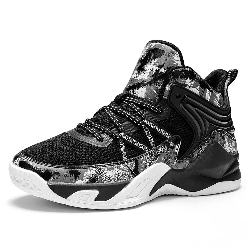 YBQJOO Breathable Basketball Sneakers | Unisex Athletic Shoes Athletic Sneakers Axl black 44