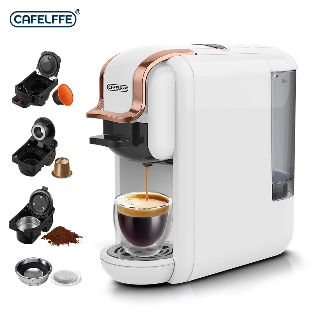 CAFELFFE MK-603 19Bar Capsule Espresso Machine | 4 Adapters Capsule Espresso Machine Axl White United Arab Emirates US