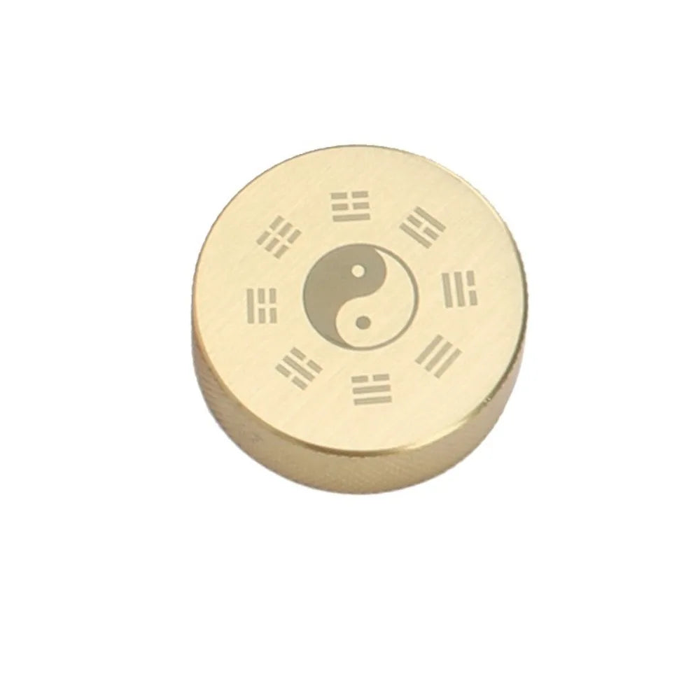 Solid Brass BaGua Paperweight – Chinese Brush Rest Décor Brass Paperweight Axl 4cm