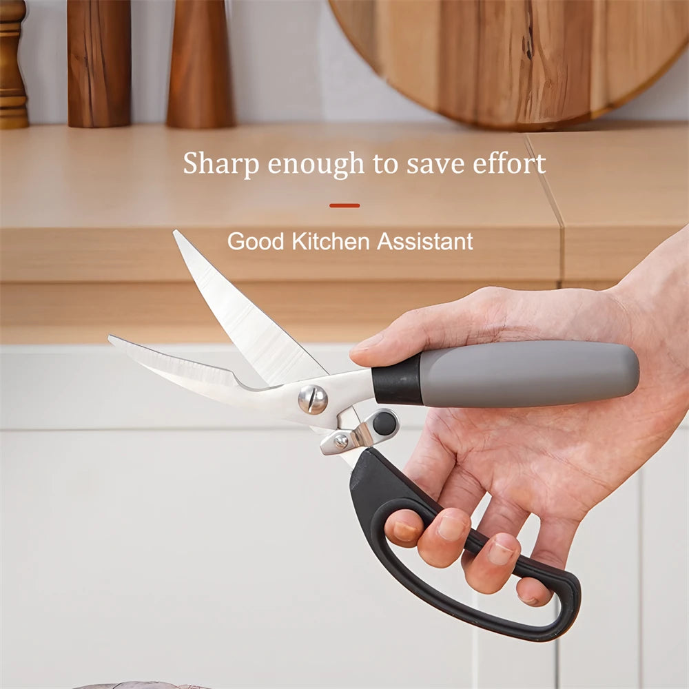 Stainless Steel Kitchen Scissors – BBQ & Food Shears Kitchen Scissors Axl