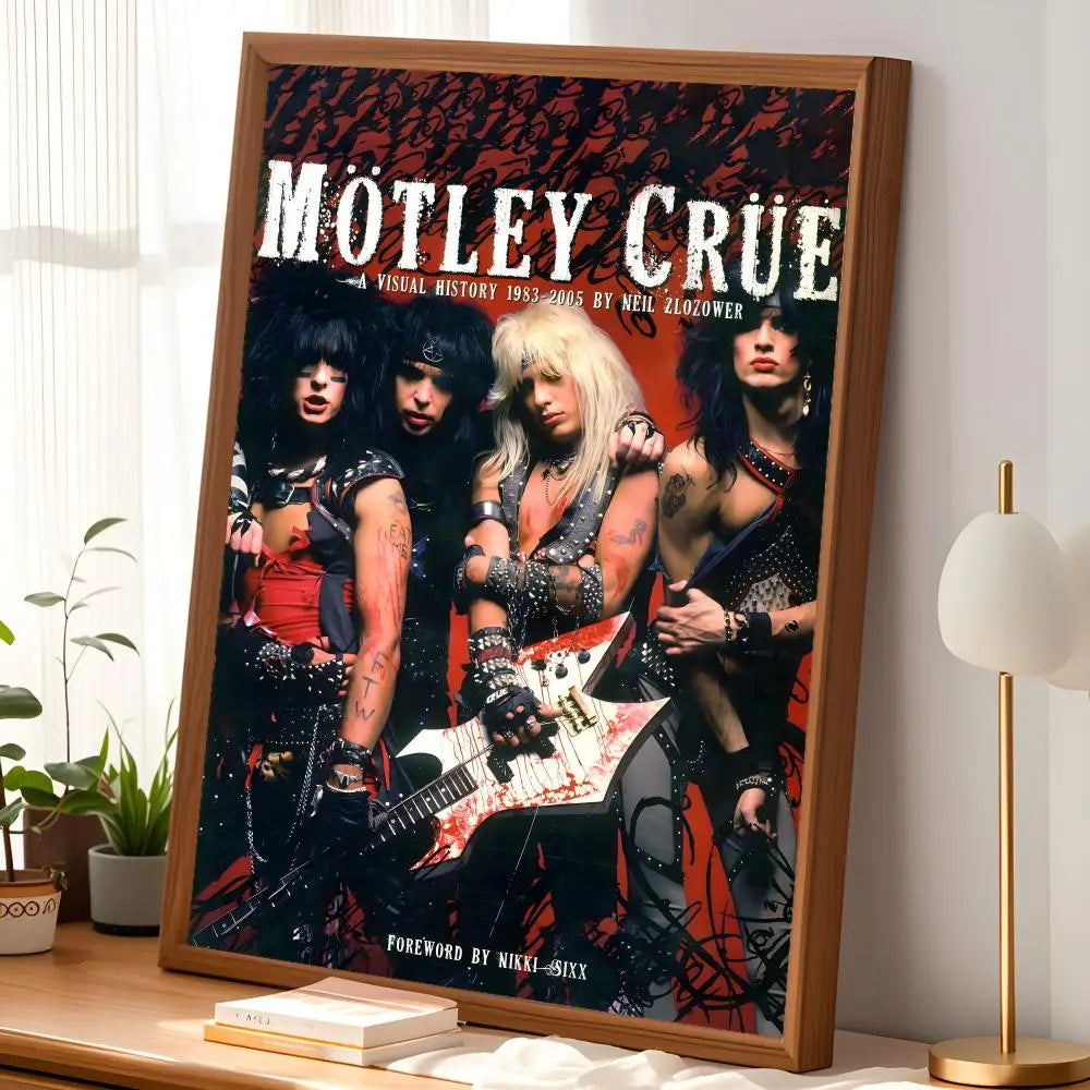 Mötley Crüe Wall Poster – Self-Stick HD Waterproof PVC Art Wall Art Poster Axl