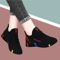 Women's Lightweight Air Mesh Platform Sneakers | Casual Flats Women's Platform Sneakers Axl Red 38