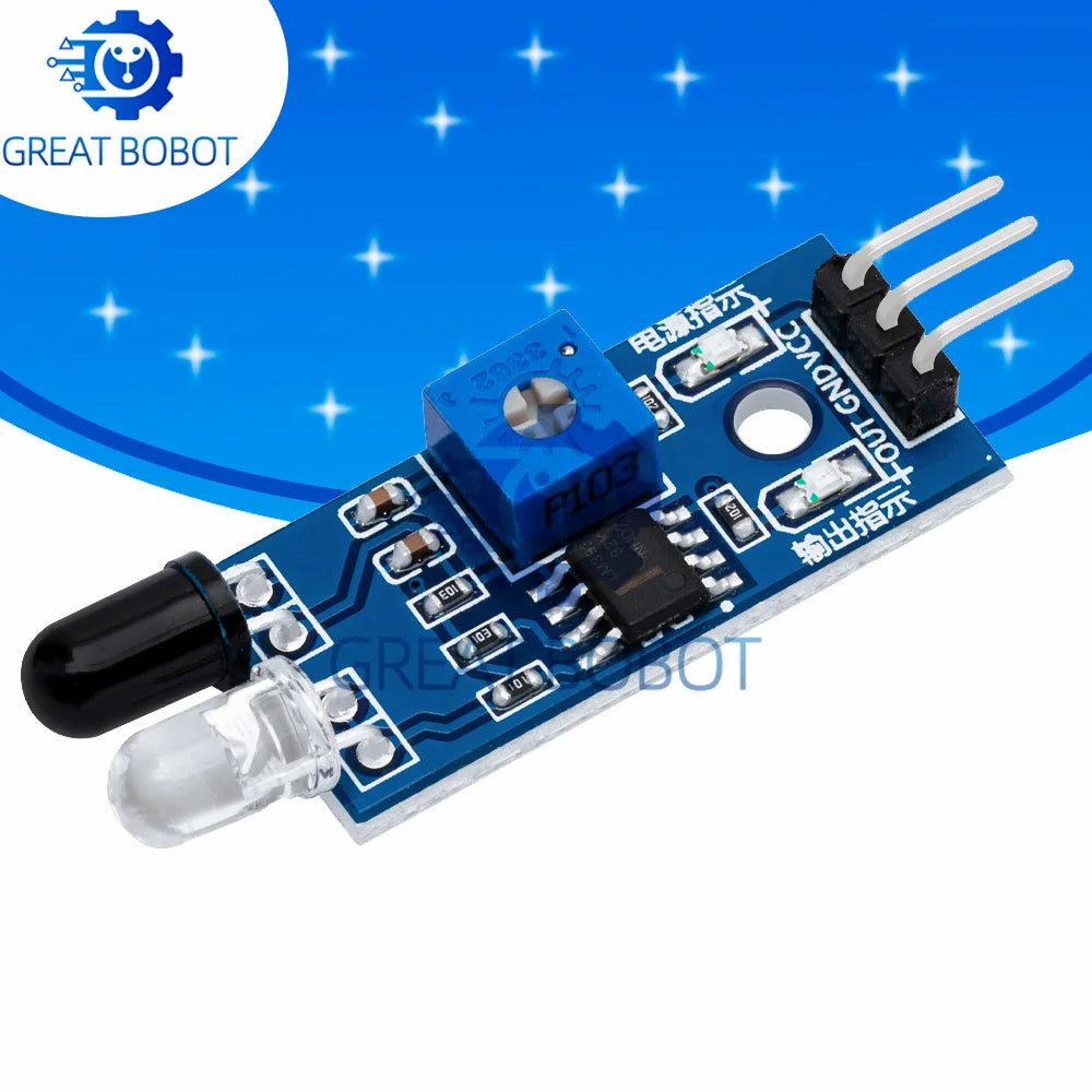 IR Infrared Obstacle Avoidance Sensor Module for Arduino Robot IR Sensor Module Axl Default Title