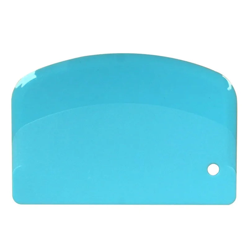 Dough Cutter & Bowl Scraper – Flexible Plastic Pastry Tool Dough Cutter Scraper Axl Scraping plate Blue