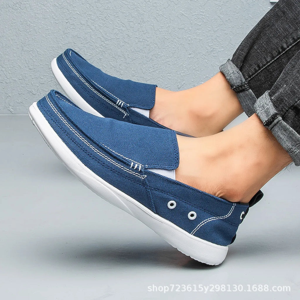 Men's Canvas Slip-On Loafers | Korean Style Casual Shoes Canvas Slip-On Loafers Axl