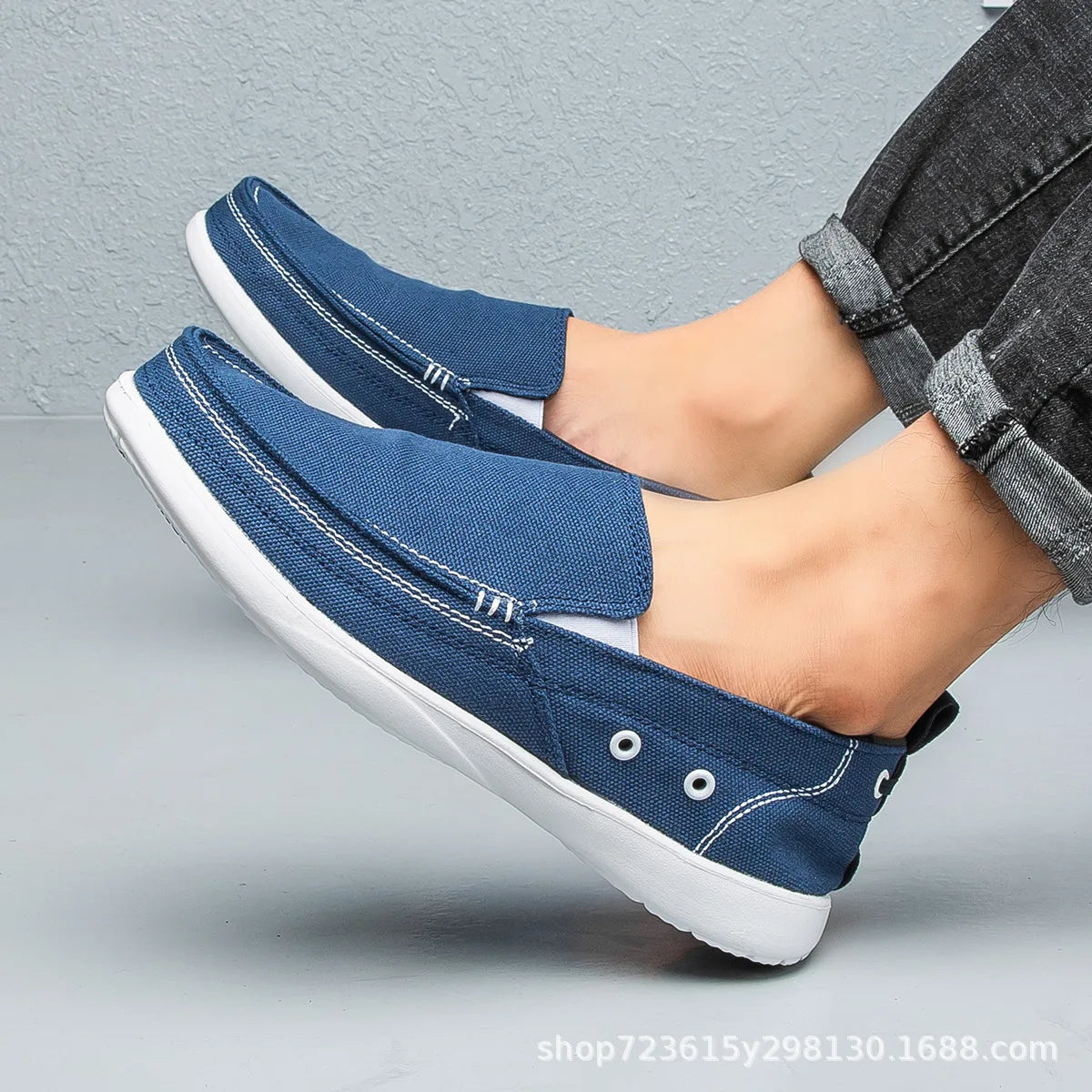 Men's Canvas Slip-On Loafers | Korean Style Casual Shoes Canvas Slip-On Loafers Axl