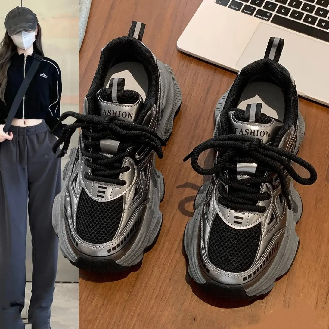 Women's Platform Sneakers – Non-Slip Thick Sole Casual Shoes Platform Sneakers Axl