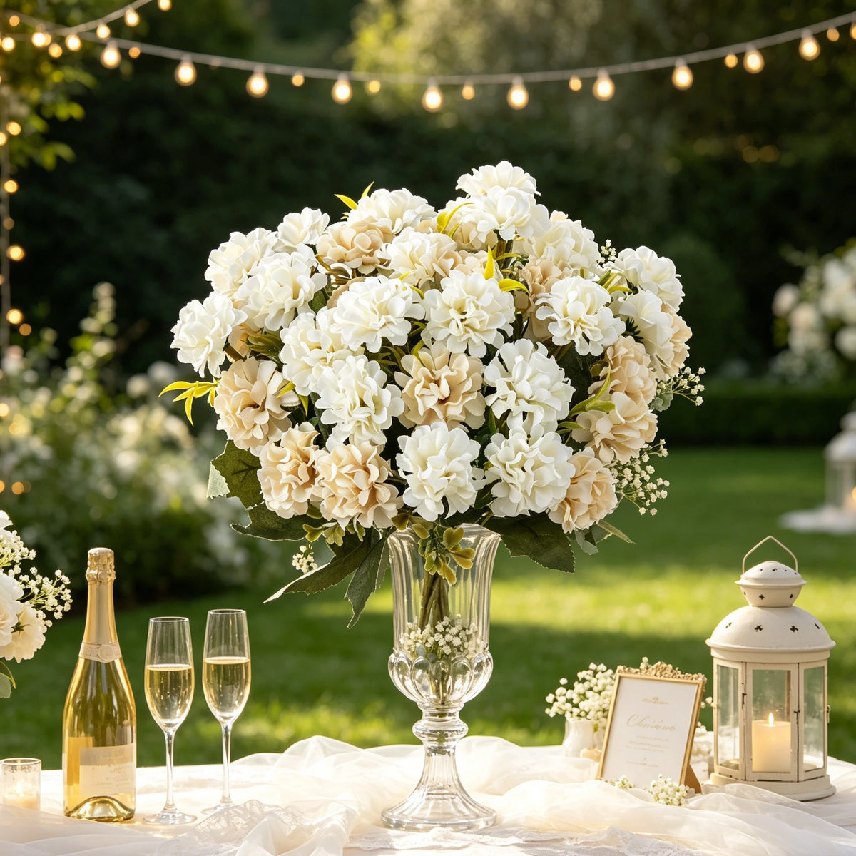 Silk Hydrangea Artificial Flowers – Wedding & Home Décor Artificial Flower Bouquet Axl
