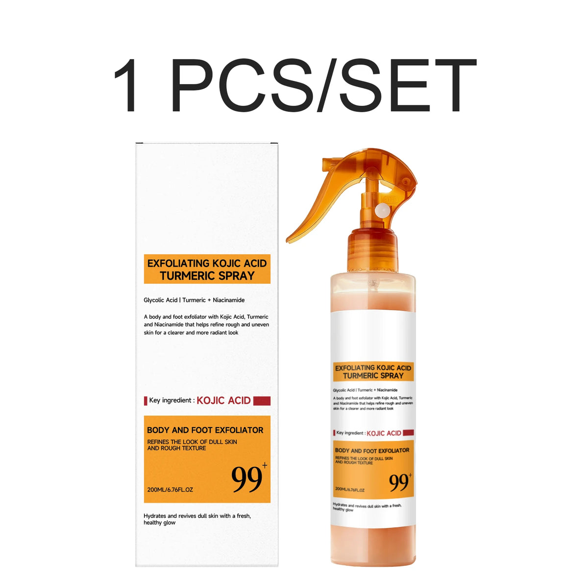 Kojic Acid Turmeric Body Spray – Brightening & Smoothing 200ml Brightening Body Spray Axl 1 PCS