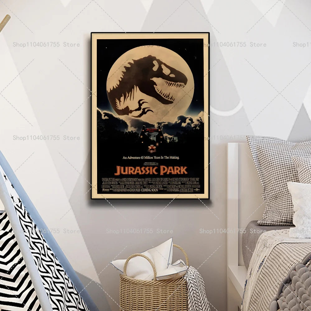 Dinosaur Jurassic Park Wall Poster – Waterproof Self-Adhesive Art Wall Art Poster Axl