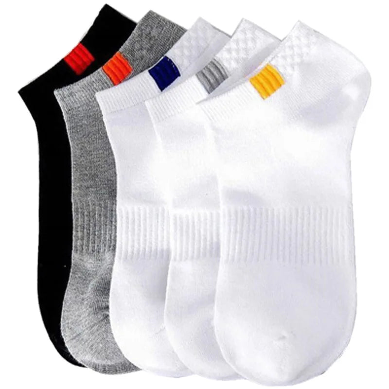 Men's Low Cut Sport Socks – 5 Pairs Breathable Cotton Set Men's Sport Socks Axl