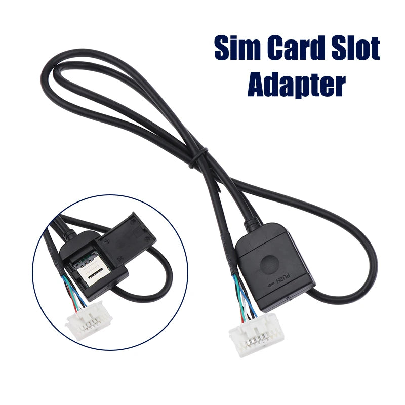 SIM Card Slot Adapter for Car Android Radio GPS – 4G 20-Pin Car SIM Adapter Cable Axl