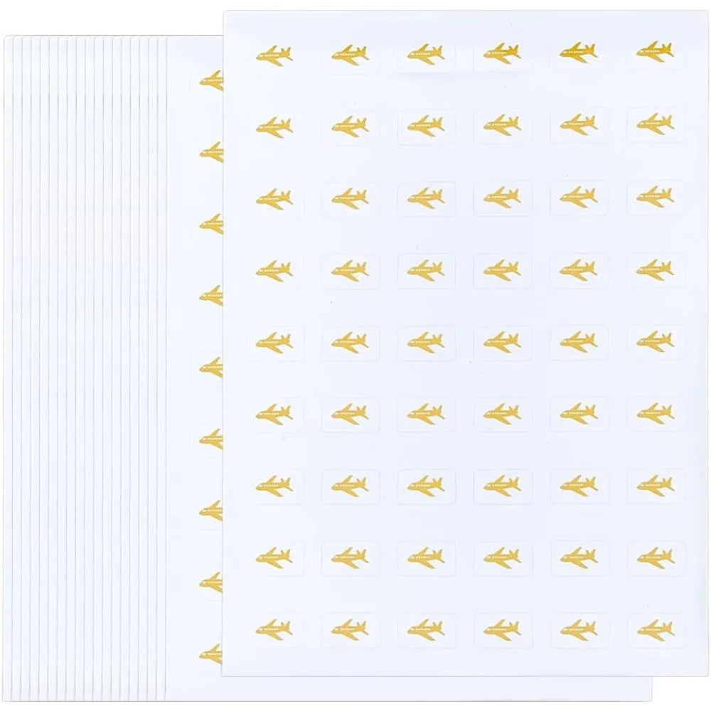 Airplane Stickers Set – 20 Sheets, 1080 Travel Theme Labels Decorative Sticker Sheets Axl AECH04-17802