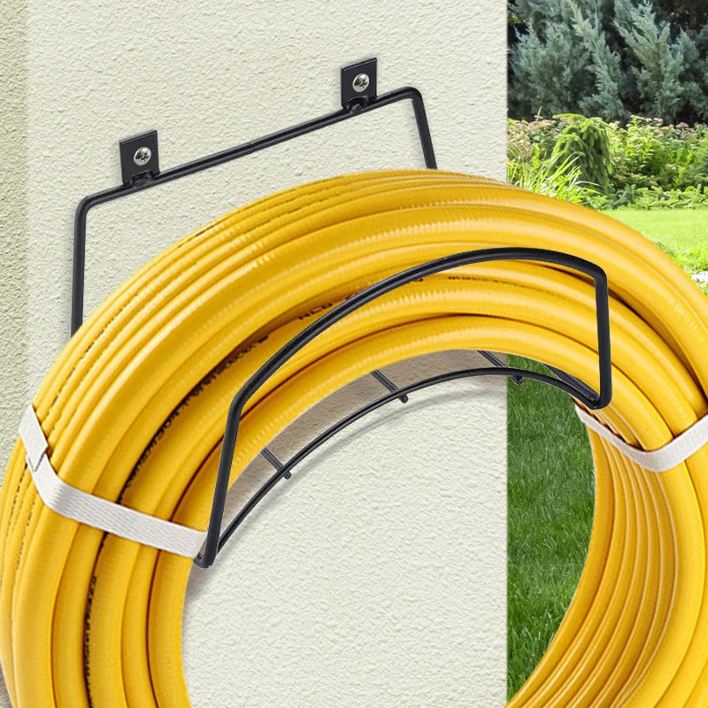 Wall Mounted Garden Hose Holder – Heavy Duty Iron Rack Garden Hose Holder Axl