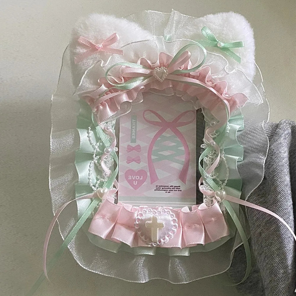 Kawaii Lolita Photocard Case – Ribbon & Lace Card Holder Photocard Holder Axl