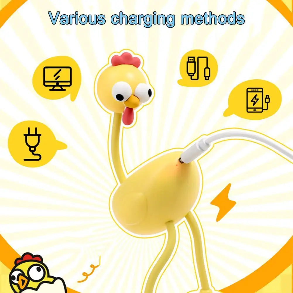 Changeable Shape Chicken Night Light – Fun Desk Lamp & Decor Novelty Night Light Axl
