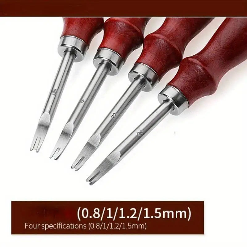 Beech Handle Leather Edge Trimmer & Rounding Tool – DIY Craft Leather Craft Tool Axl