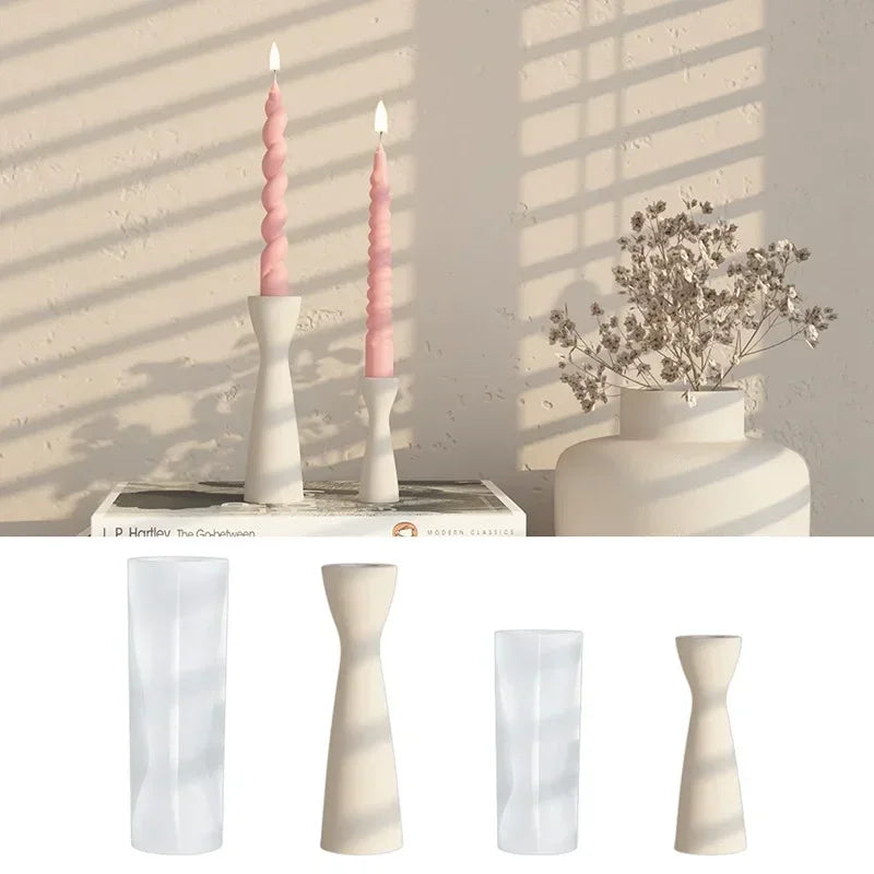 Silicone Candle Holder Mold – DIY Resin & Plaster Mould Silicone Craft Mold Axl