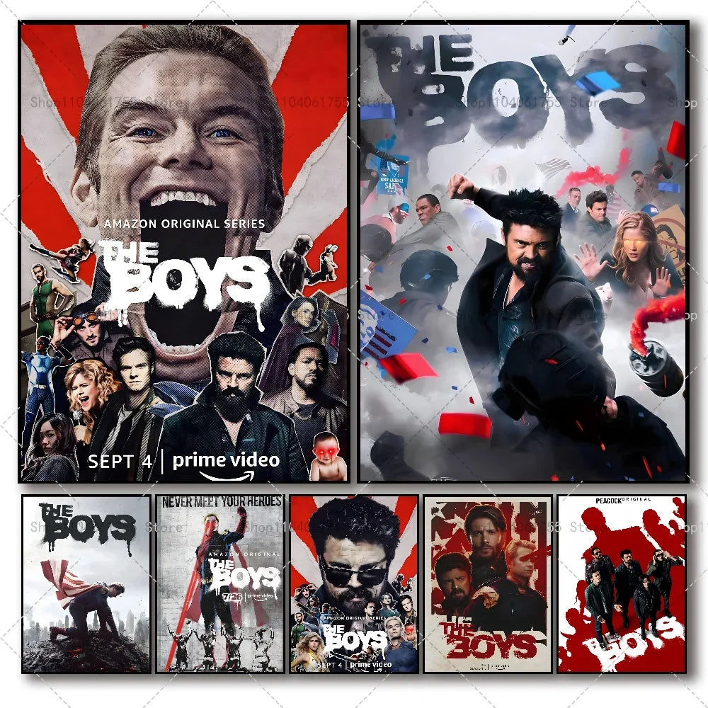 The Boys TV Show Poster – Self-Adhesive Waterproof Wall Art Wall Art Poster Axl