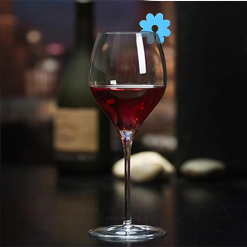 Silicone Wine Glass Markers 12/24 Pcs – Color-Coded Party Tags Wine Glass Markers Axl