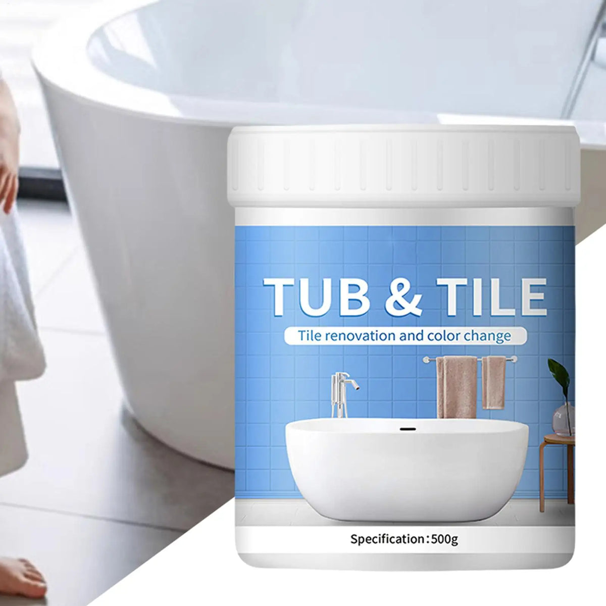 Quick-Dry Tub & Tile Refinishing Paint Kit – 500g Tile Refinishing Kit Axl