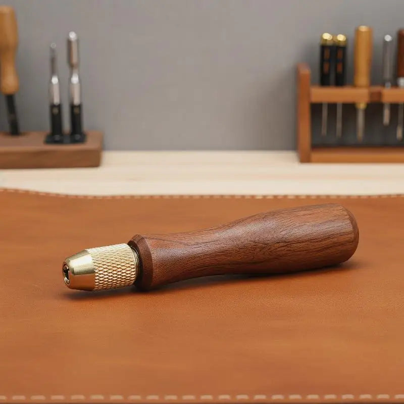 Wood File Handle with Brass Collet Chuck | DIY Hand Tool File Handle Axl