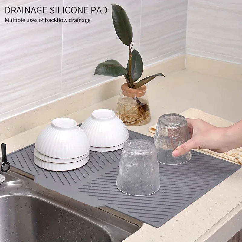Silicone Drying Mat – Non-Slip Dish Drain Pad & Heat-Safe Coaster Silicone Drying Mat Axl