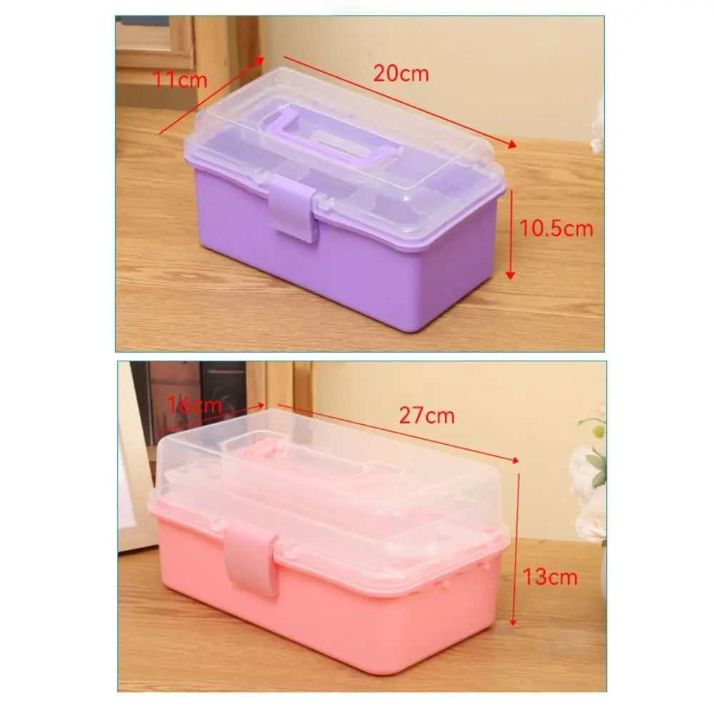 Foldable Plastic Storage Box – Makeup, Jewelry & Nail Organizer Storage Organizer Box Axl