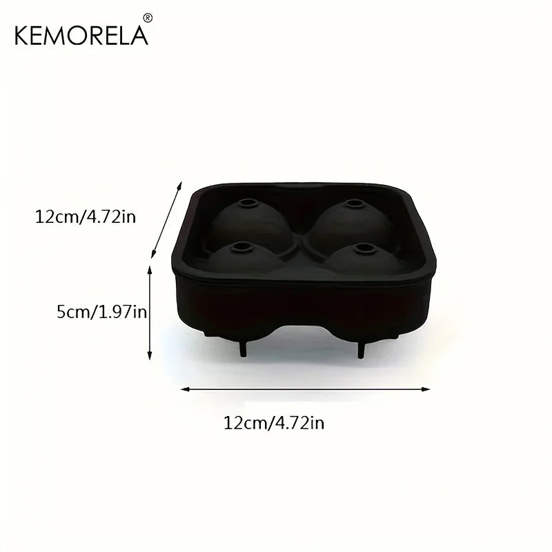 KEMORELA Silicone Ball Ice Mold – Easy-Release Whiskey Ice Tray Ice Ball Mold Axl