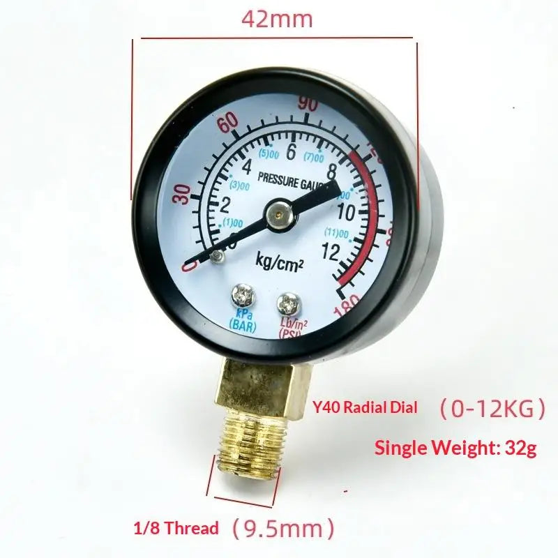 Air Compressor Pressure Gauge 0-10/0-12/0-25 Bar | DIY Tool Pressure Gauge Axl A8