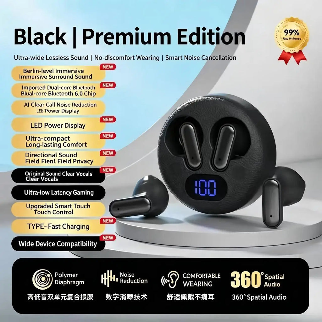 X19 Pink Bluetooth Earbuds – HiFi Stereo & LED Charging Case Wireless Earbuds Axl X19-purple
