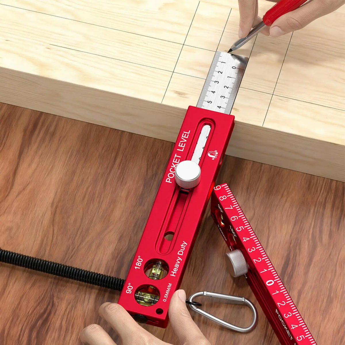 Magnetic Carpenter Ruler Woodworking Guide Gauge Metric Imperial Woodworking Measuring Gauge Axl