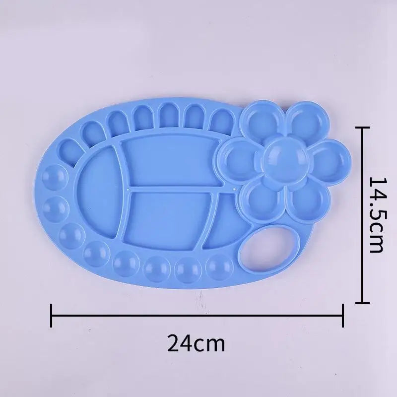 Clover Shaped Paint Mixing Palette – Multi-Grid Artist Palette Paint Mixing Palette Axl A4
