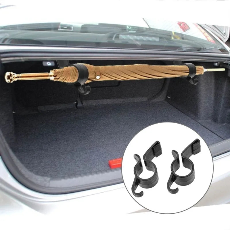Car Trunk Umbrella & Towel Hook Set – 2-Pack Brackets Car Trunk Organizer Axl