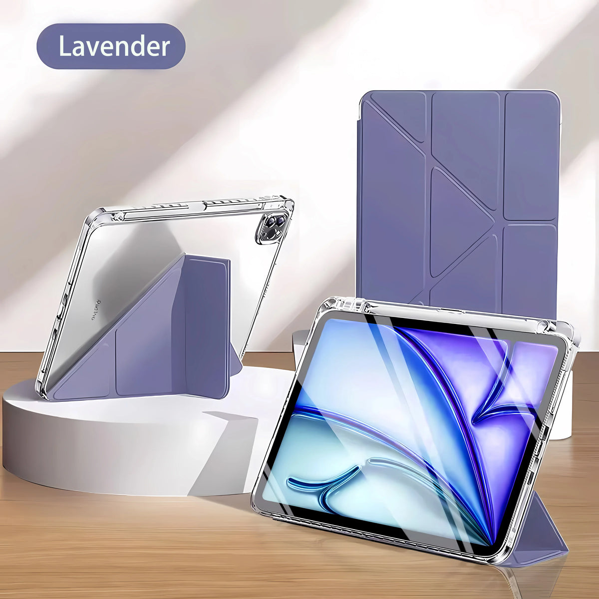 Y-Shaped Trifold Stand iPad Case – Air, Pro, Mini Cover iPad Stand Case Axl Lavender iPad 9.7inch 5th 6th