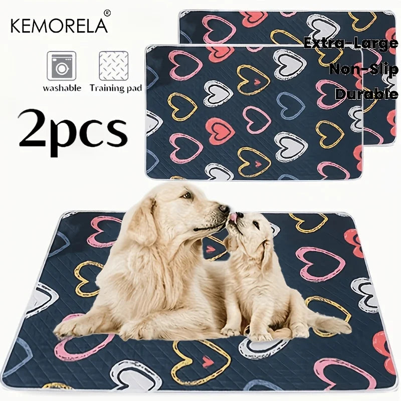 KEMORELA 2-Pack Washable Reusable Dog Training Pads Dog Training Pads Axl 2PCS 30x40cm
