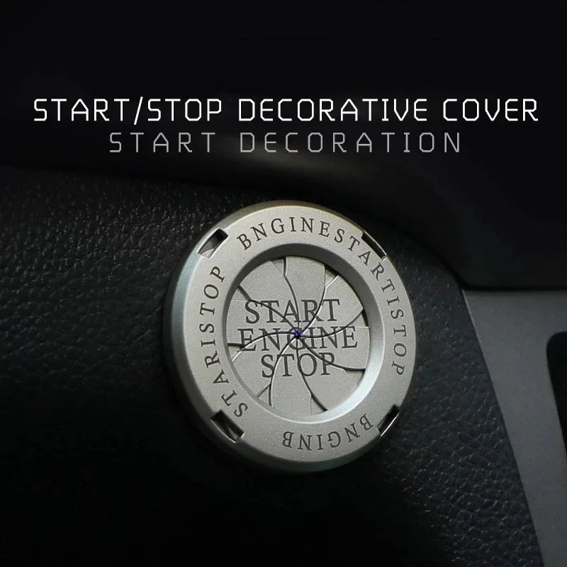 Blade Rotation Start Button Ring – Car Ignition Decoration Cover Car Interior Accessory Axl