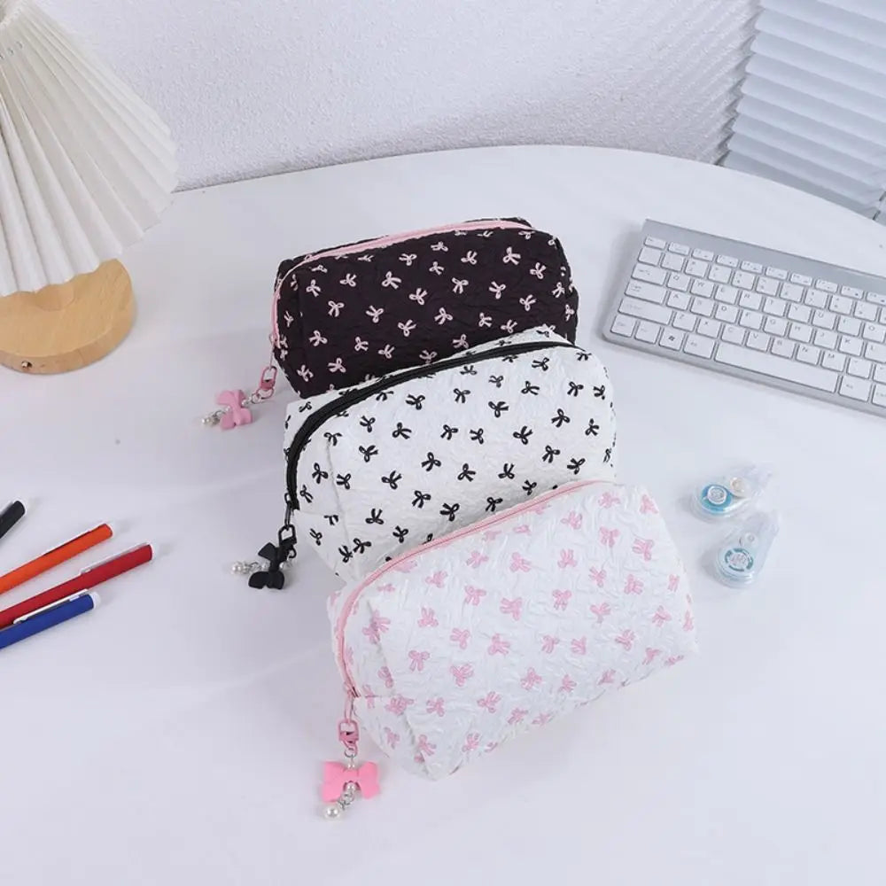 Bowknot Pencil Case – Large Capacity Pen & Cosmetic Bag Pencil Case Axl