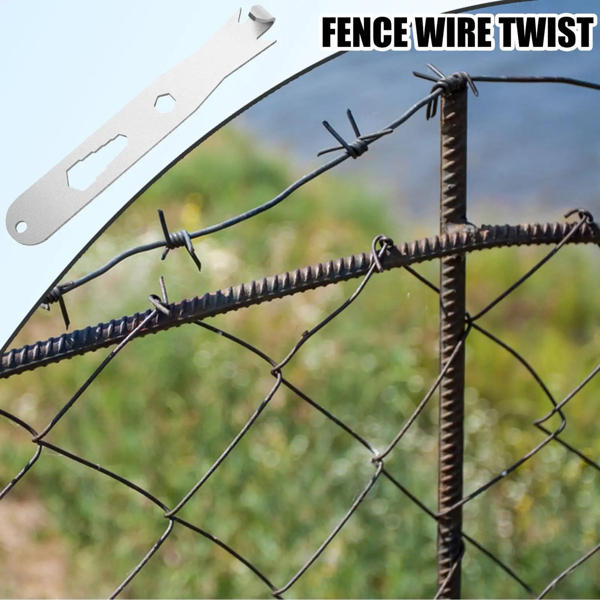 Stainless Steel Fence Wire Twister Tool – Hex Handle Wire Twisting Tool Axl