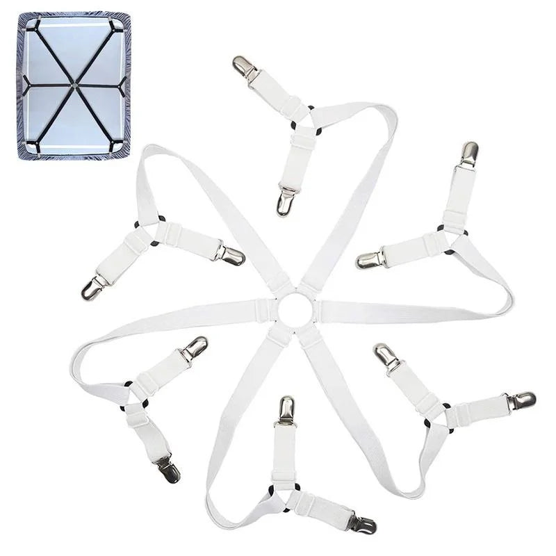 12-Clip Adjustable Elastic Bed Sheet Holder & Mattress Fasteners Bed Sheet Fasteners Axl