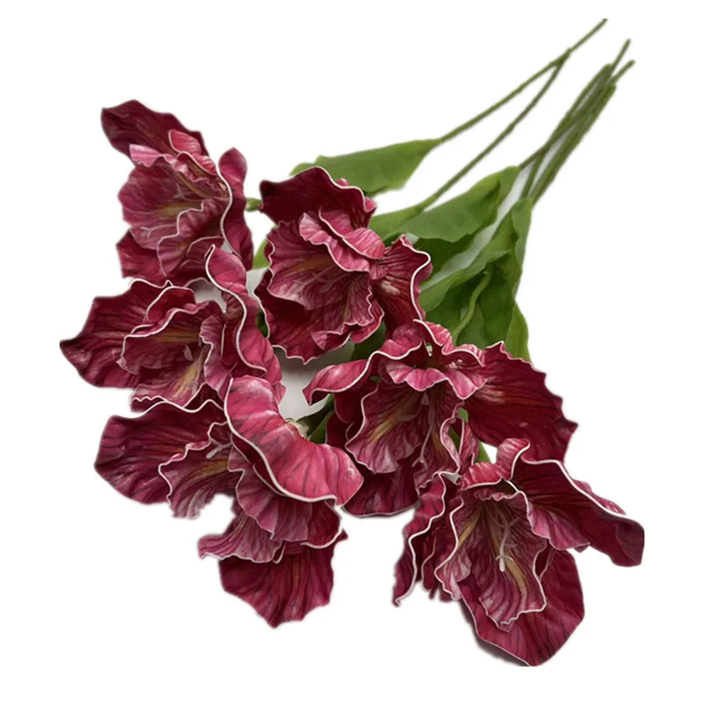 Artificial Real Touch Iris Flower Branch 63cm – Wedding Decor Artificial Flower Stem Axl