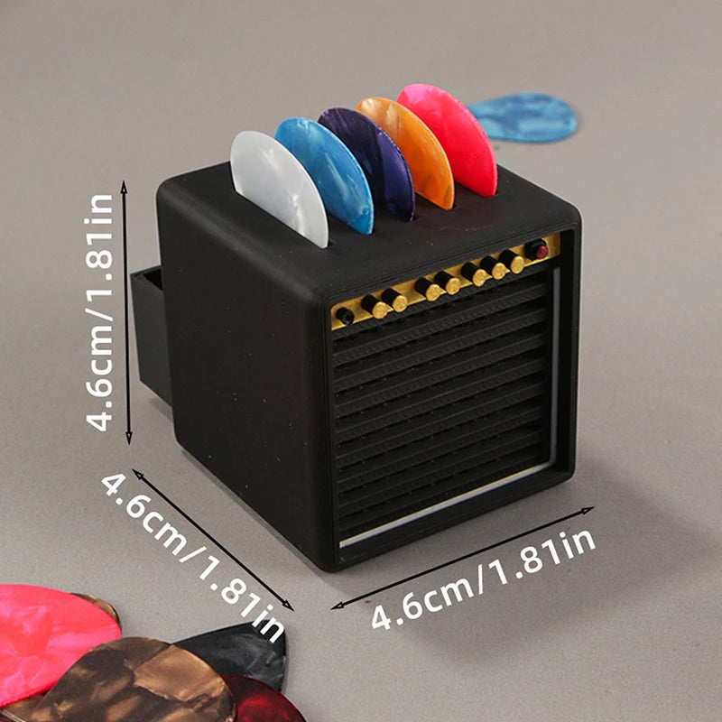 3D Printed Guitar Pick Holder Box with Drawer – Amp Design Guitar Pick Organizer Axl A