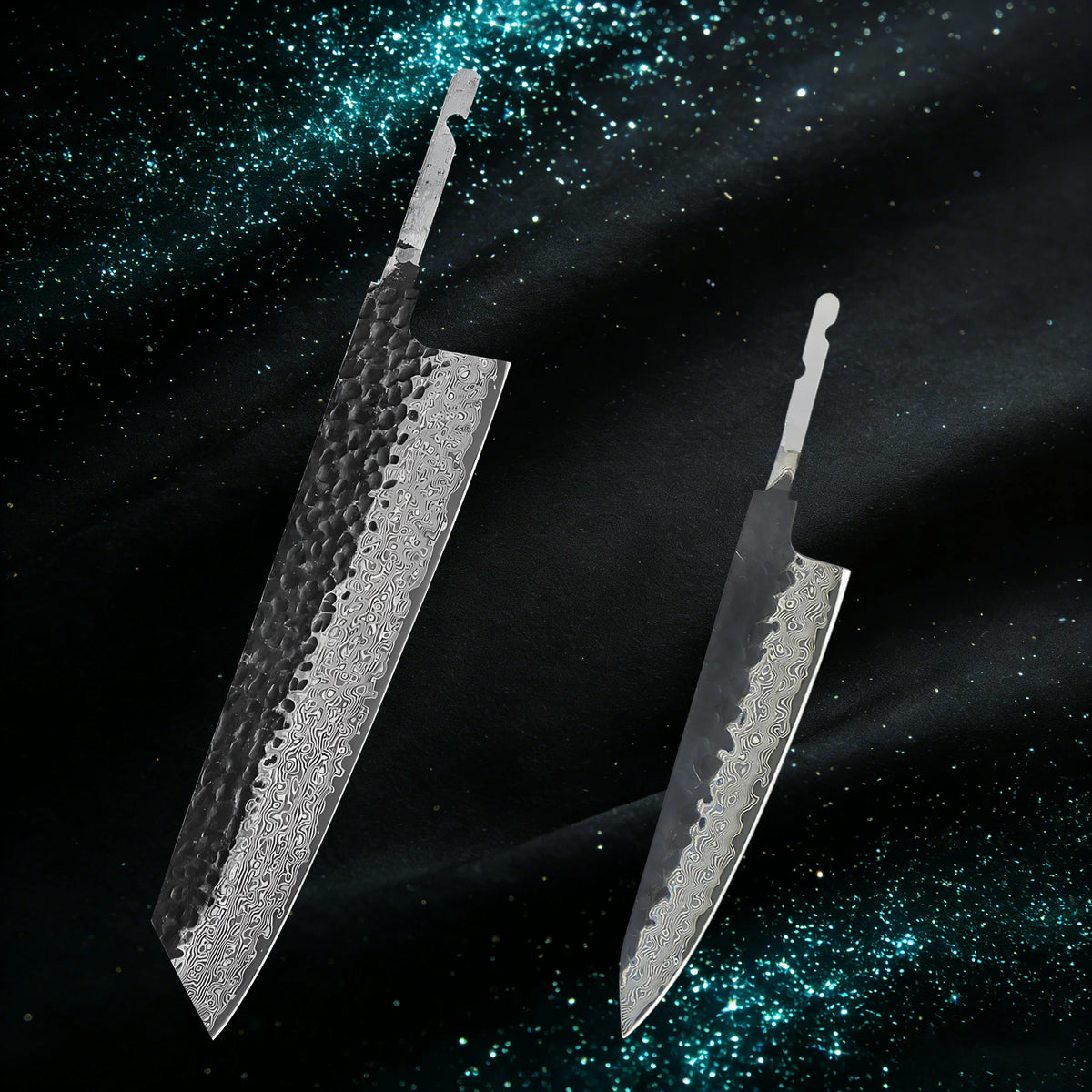 Damascus Steel Kiritsuke Knife Blade – DIY Chef Knife Making Damascus Knife Blade Axl Blade-AC-2PCS