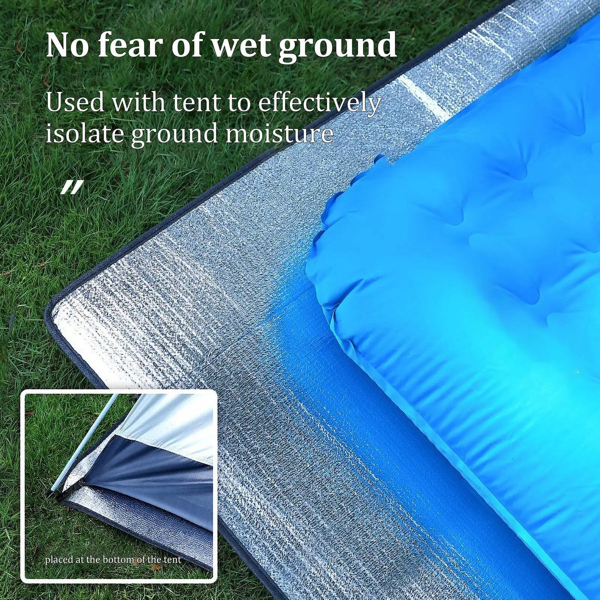 Foldable Camping Foam Mat – Double-Sided Aluminum Foil Ground Pad Camping Ground Mat Axl